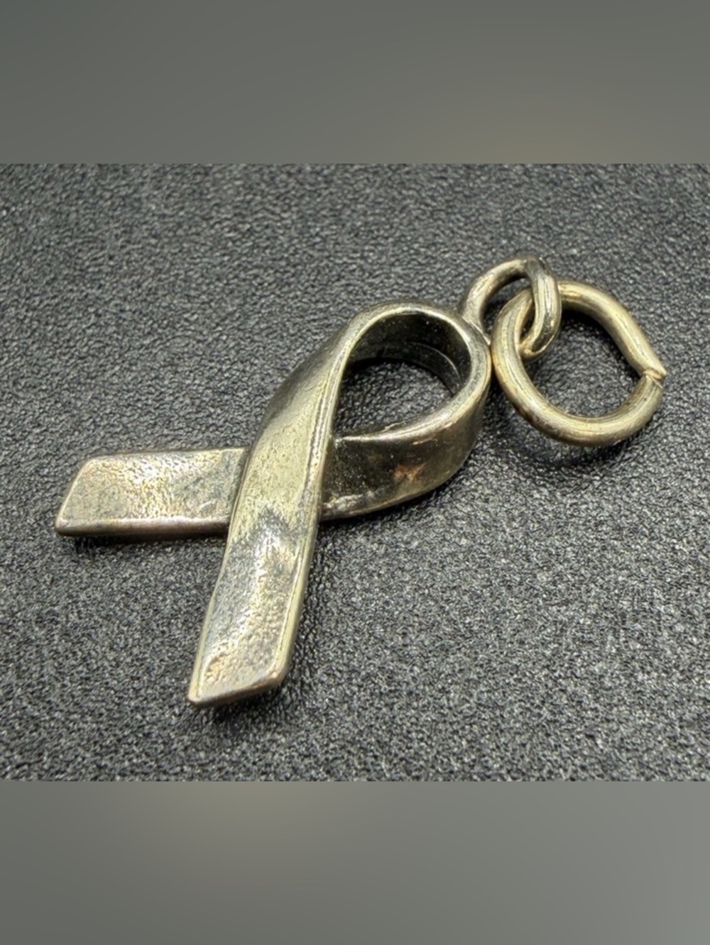 Sterling Silver 925 Awareness Ribbon Jewelry Pendant Charm Accessory